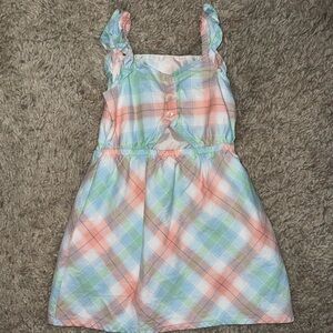 Carters Pastel Pink Blue and Green Dress Girls 4T